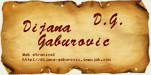 Dijana Gaburović vizit kartica